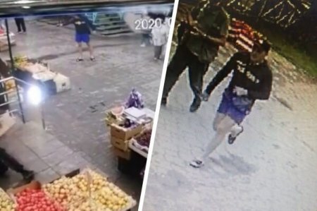 Rusiyada silahlı şəxs meyvə bazarına hücum etdi - VİDEO