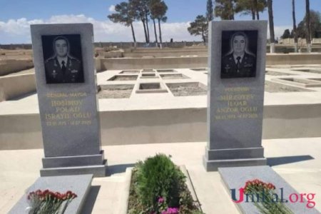 Şəhid general və polkovnikin məzar daşı hazırlandı