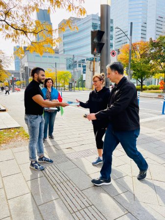 Monrealda Ermənistanın müharibə cinayətlərini ifşa edən məlumatlandırma aksiyası təşkil edilib